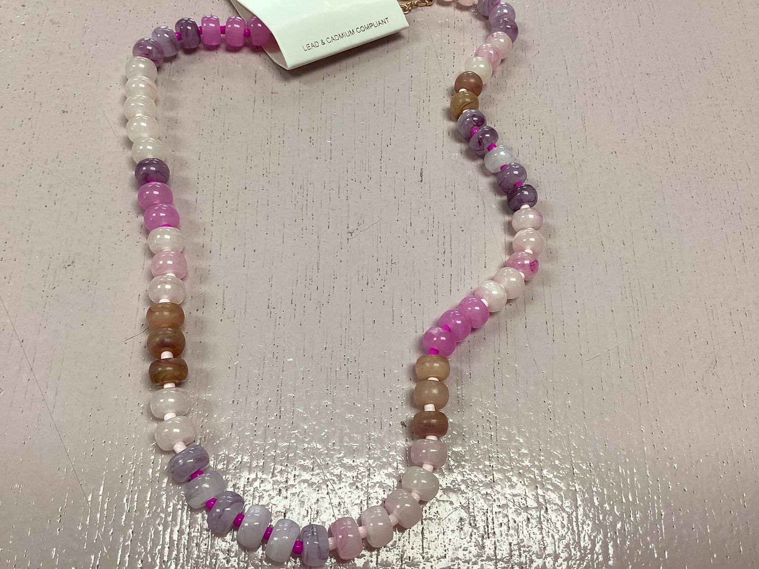 Pink Multi Beaded Necklace