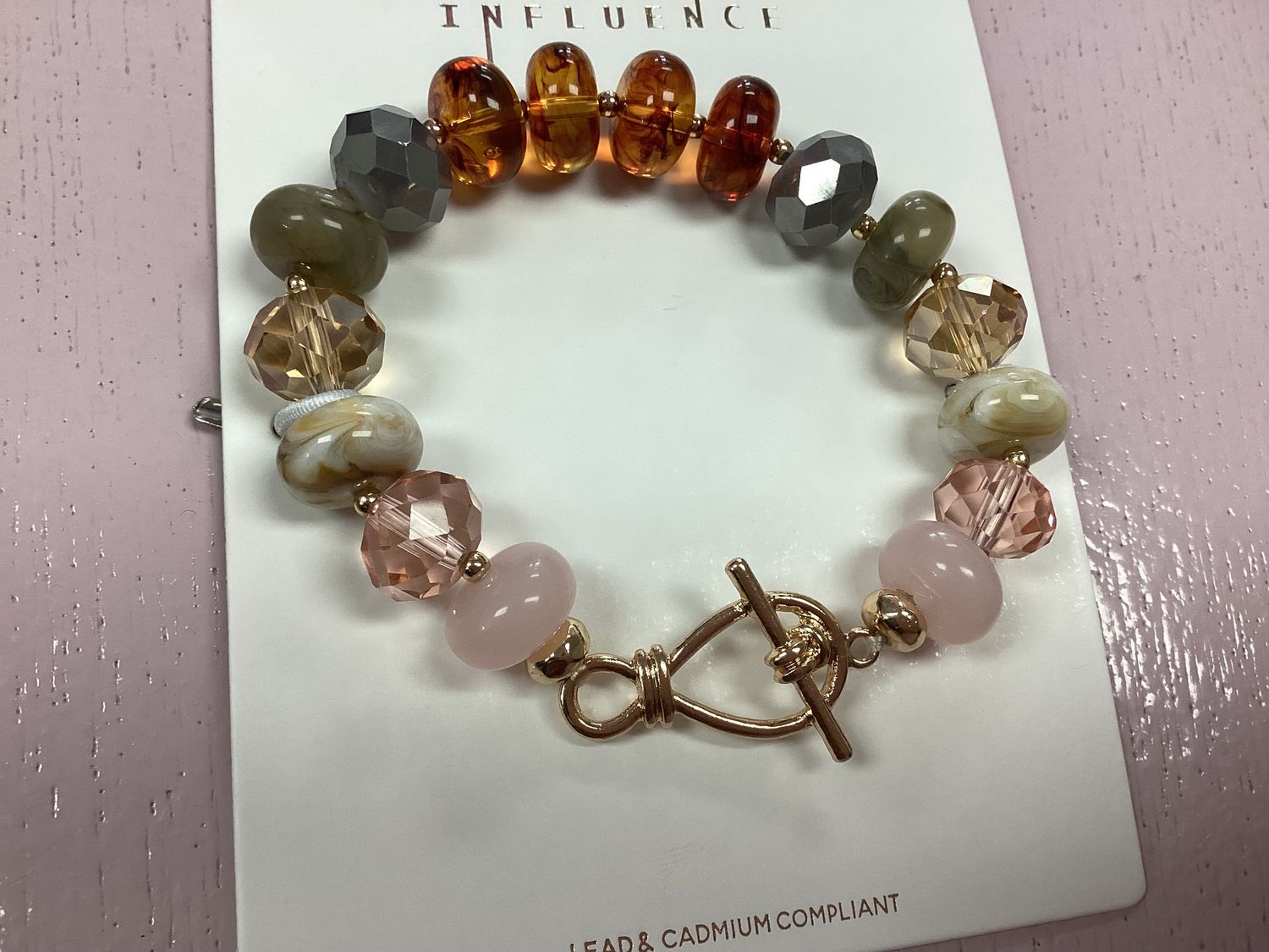 Fall Ombré Beaded Stretchy Bracelet