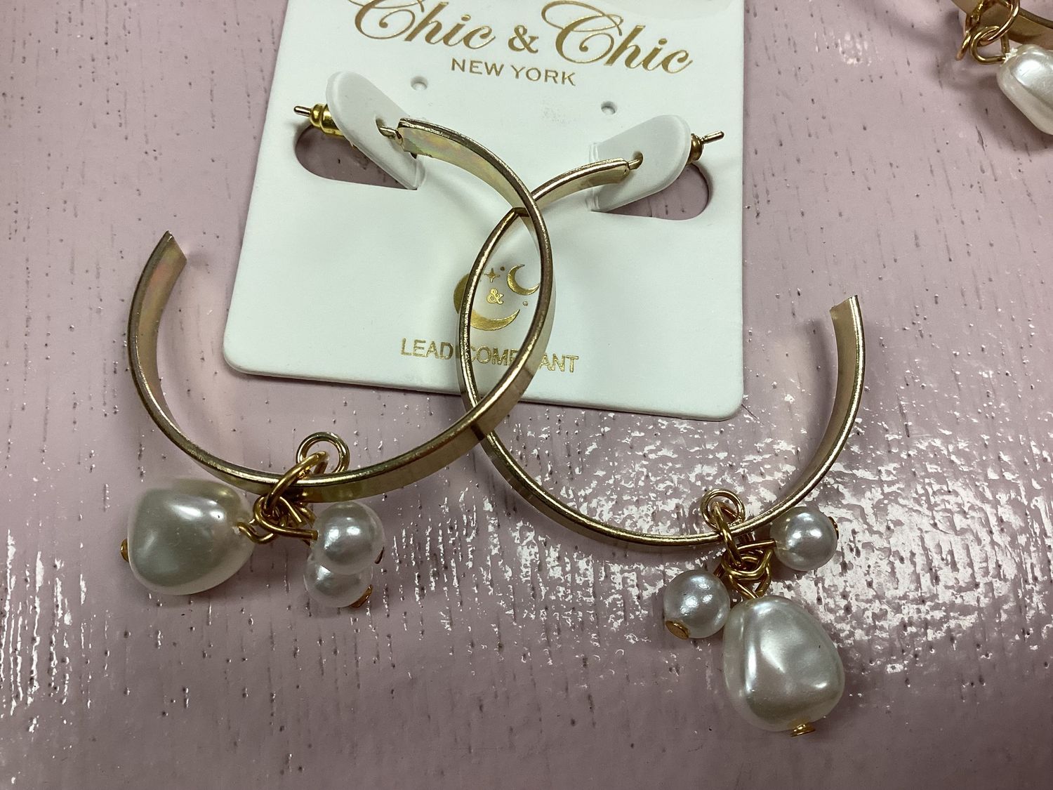 Pearl Drop Hoop