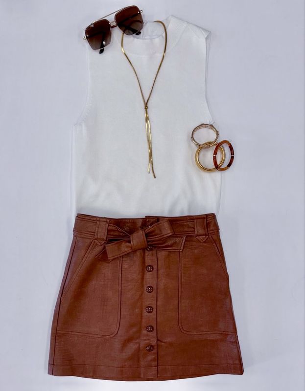 Kaleigh Faux Leather Skirt