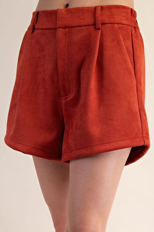 Shirley Suede Short In Rust
