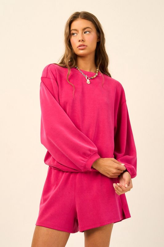 Merrit Short Set In Fuschia