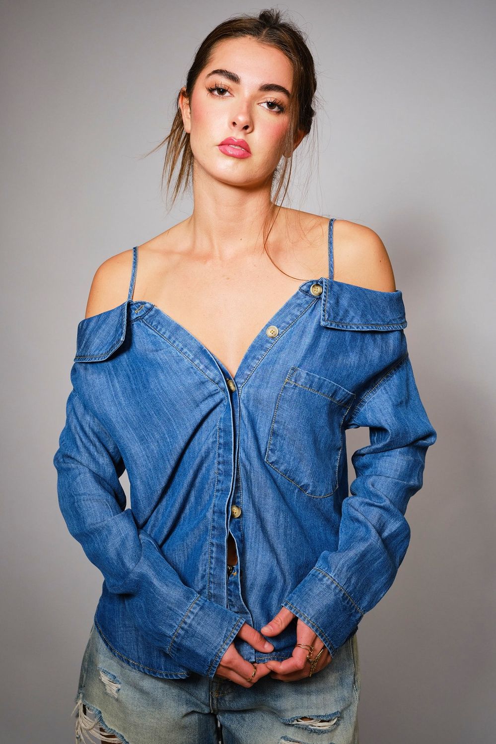 Ainsley Denim Top