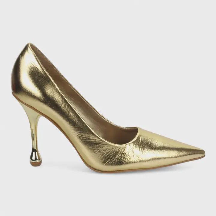 Gold Leather Stiletto