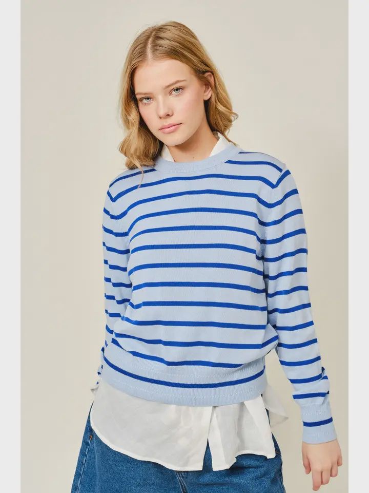 Oakley Striped Sweater in Blue
