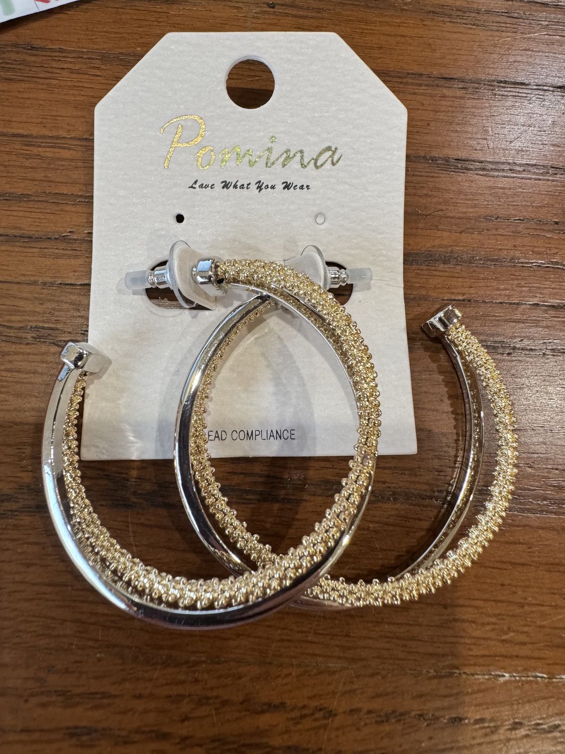 Crossed Hoop Earrings