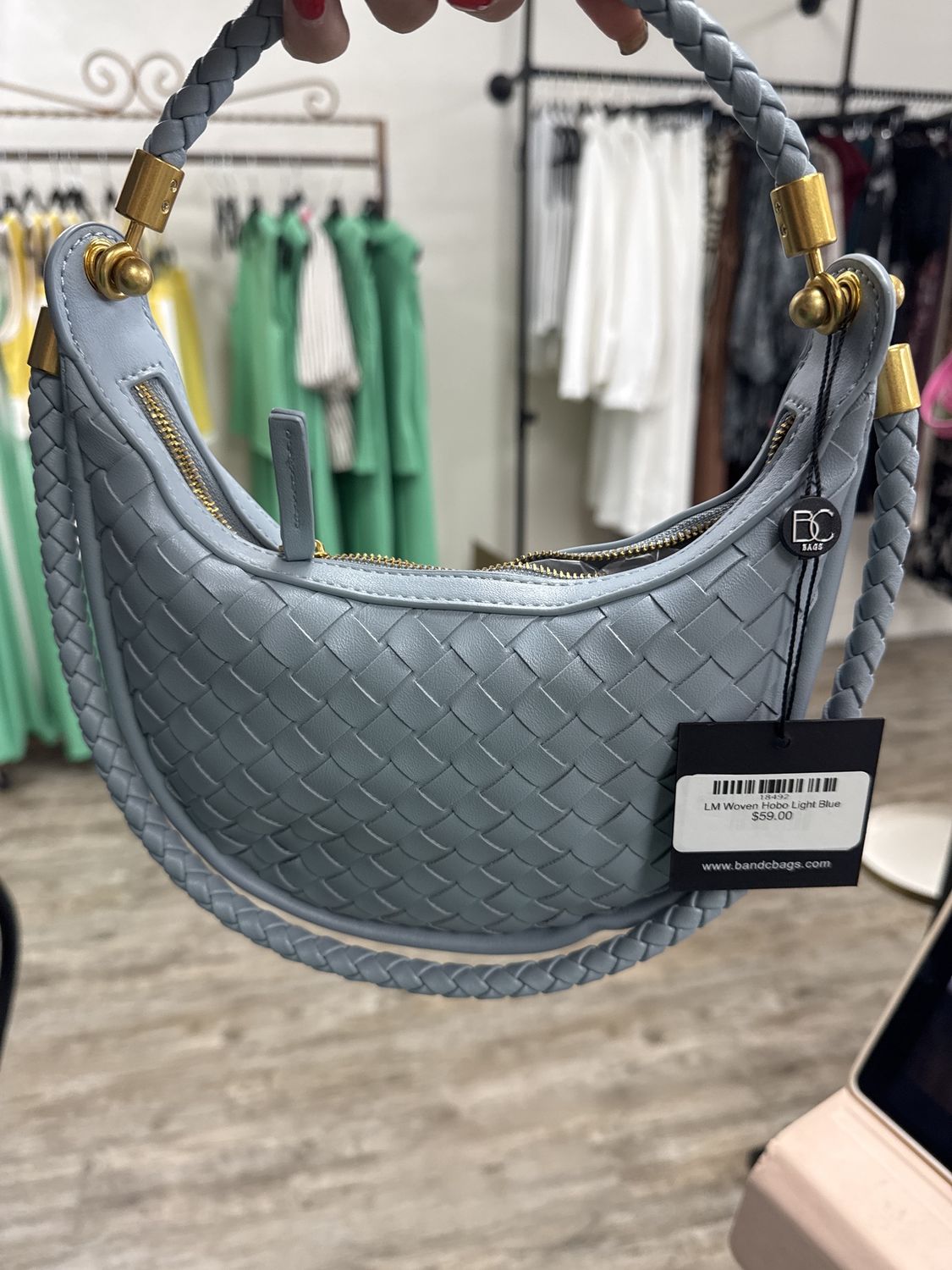 LM Woven Hobo Light Blue