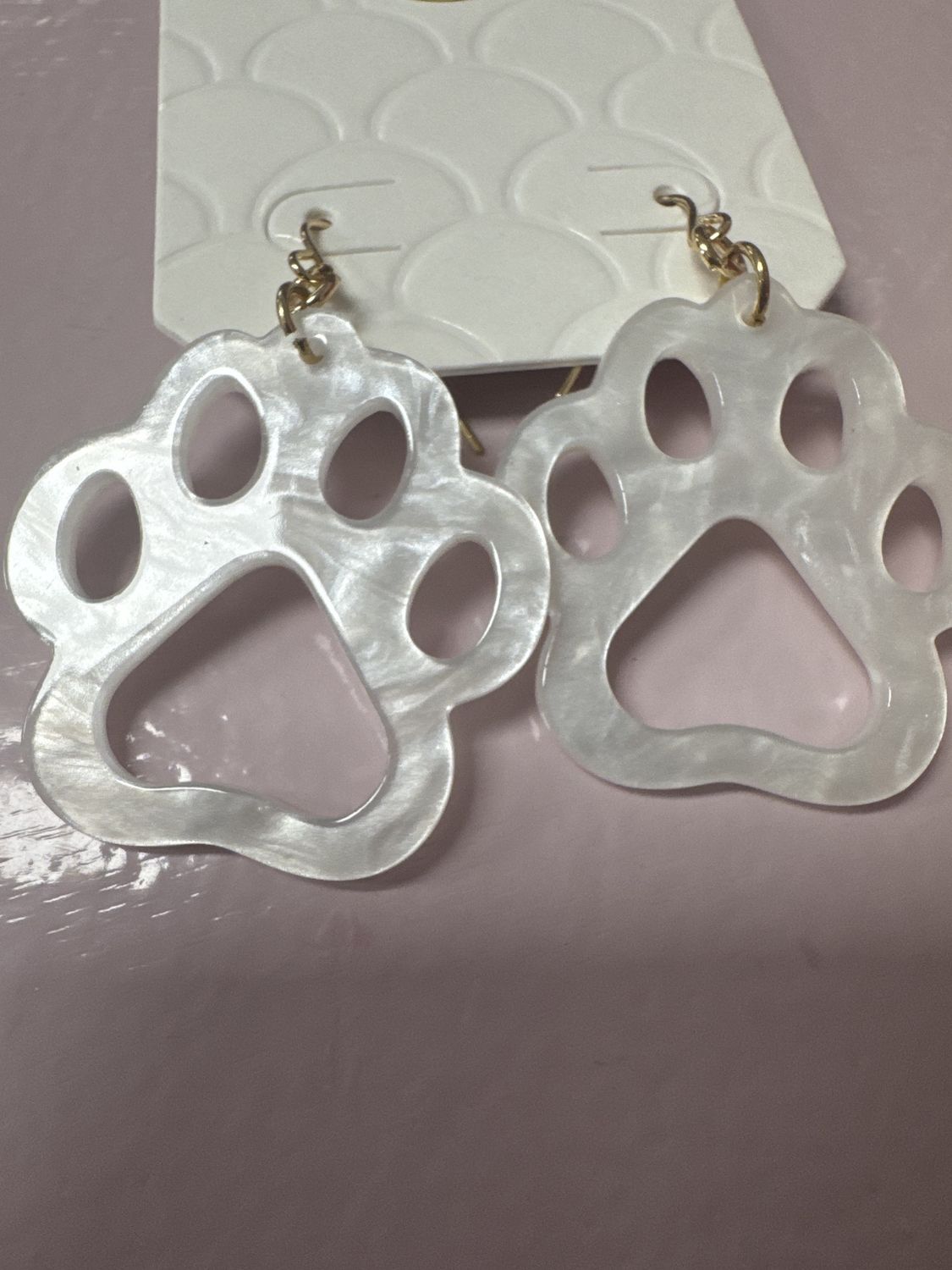 Acrylic Paw Earring