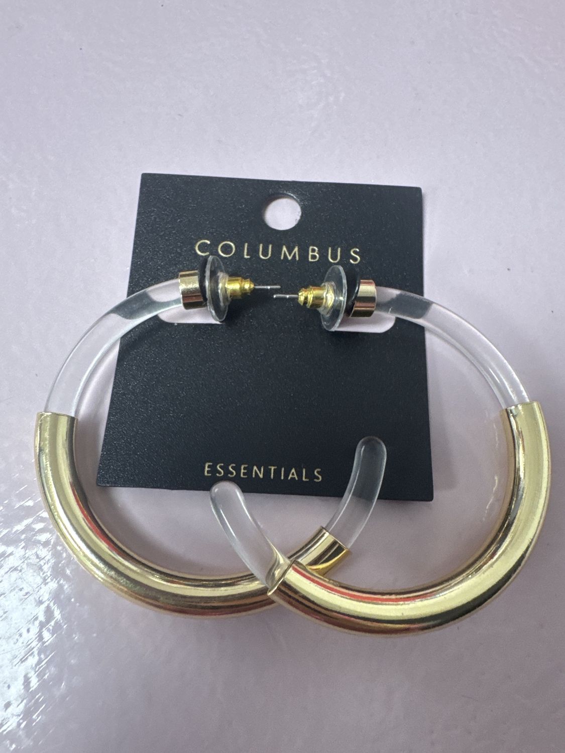 Clear Gold Acrylic Hoop
