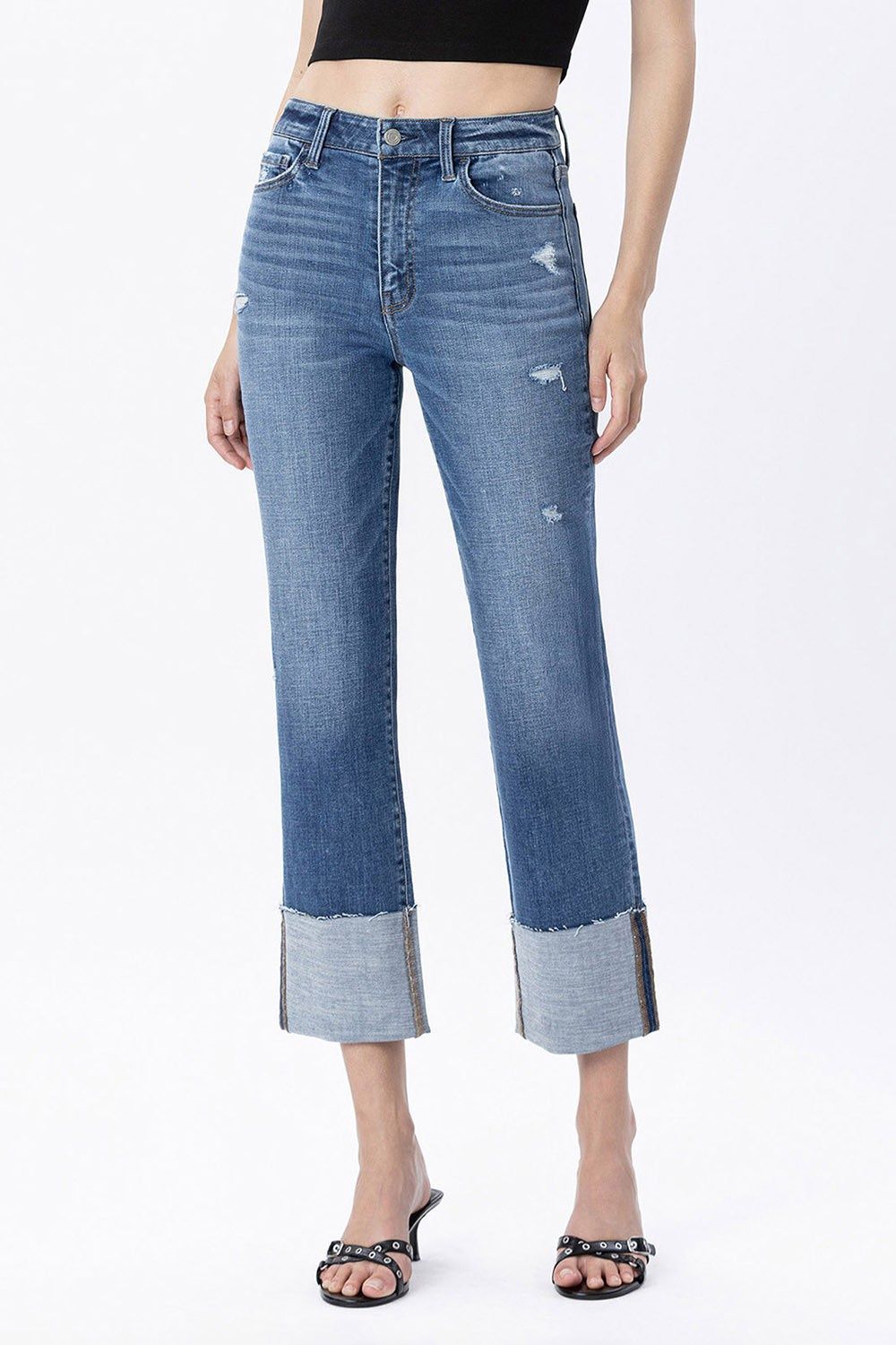 Victoria High Rise Crop Straight