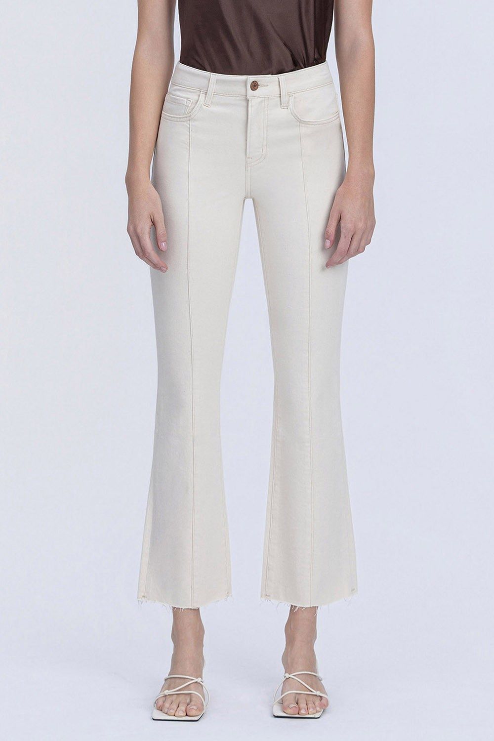 Skylar High Rise Pintuck Ankle Bootcut