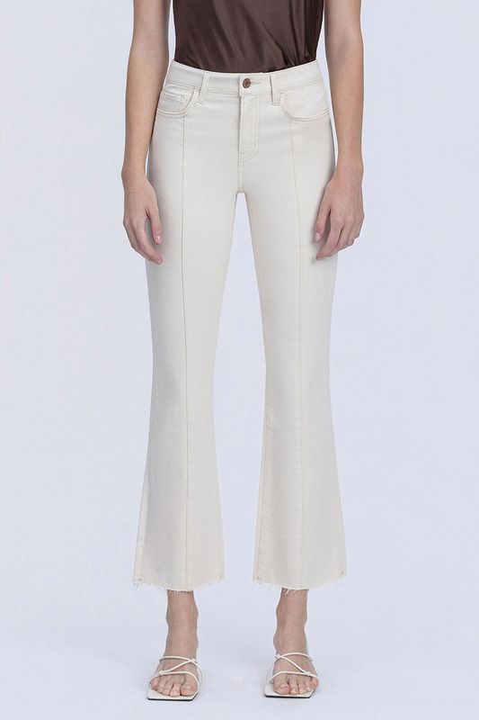 Skylar High Rise Pintuck Ankle Bootcut