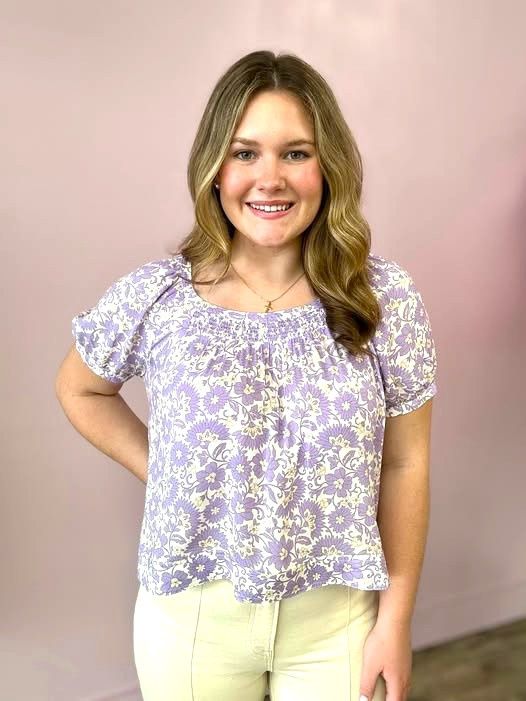 Lavendar Flower Top