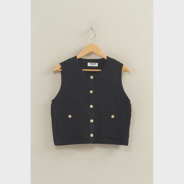 Leslie Sweater Top In Black