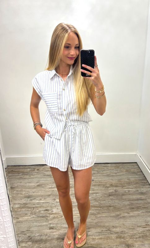 Annie Striped Short Set