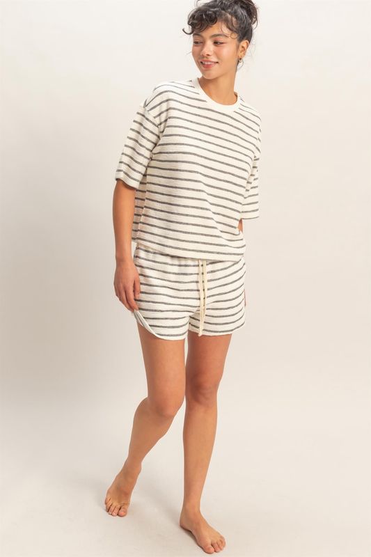 Elisa Striped Short Set