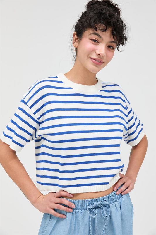 Kinley Striped Sweater Top