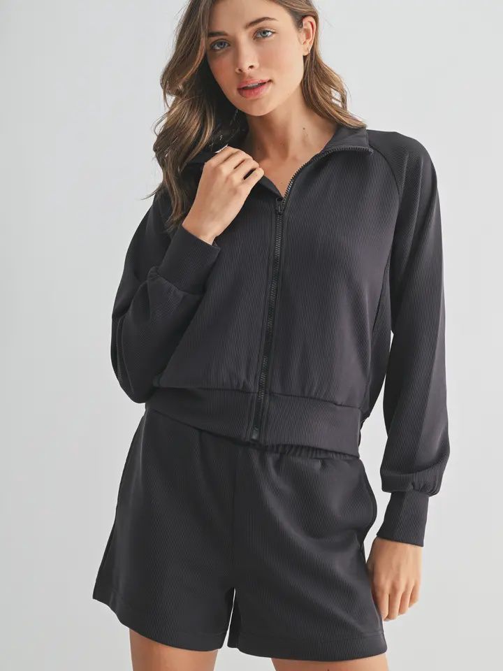 Dylan Ribbed Zip Jacket