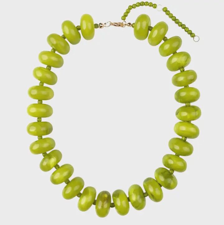 Bailey Necklace In Chartreuse