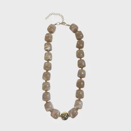 Jennifer Mocha Beaded Necklace