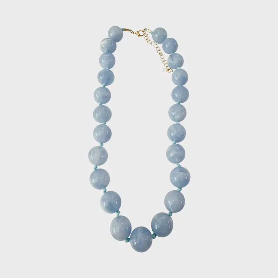 Mabry Beaded Necklace in Lt.Blue