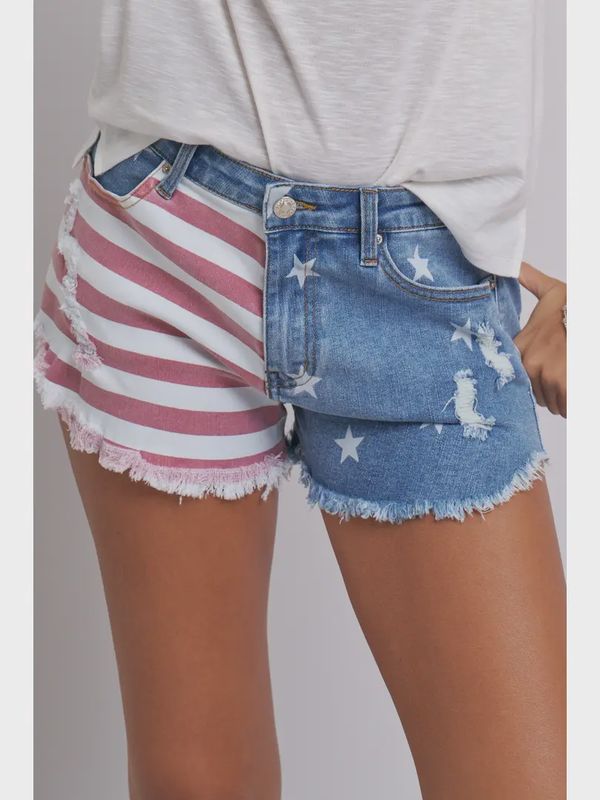 Stars and Stripes Denim Shorts