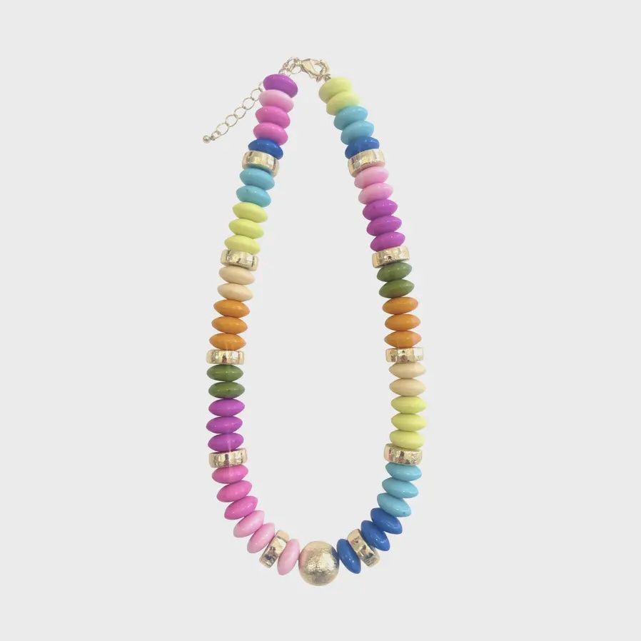 Tobie Beaded Disc Necklace