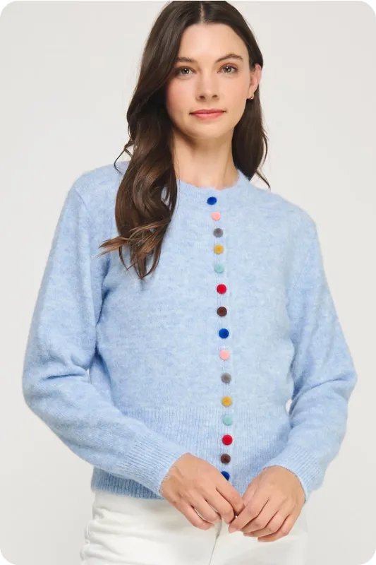 Kellie Cardigan In Lt.Blue