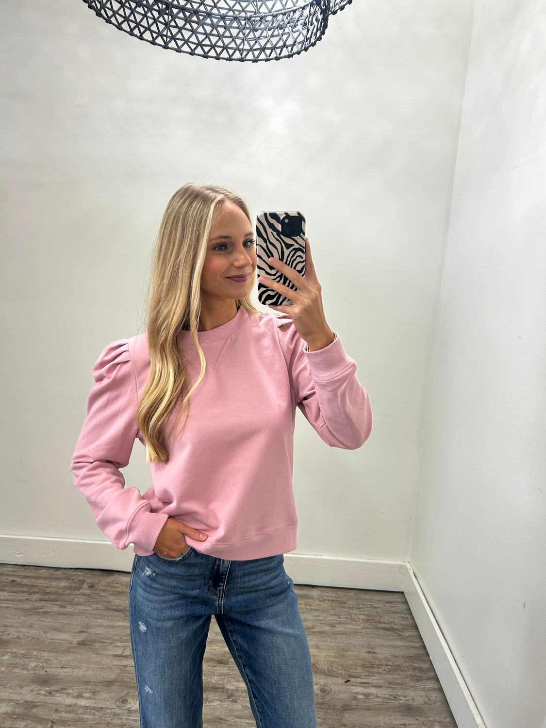 Megan Puff Sleeve Sweatshirt