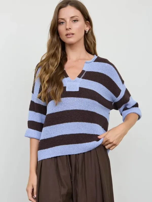 Arden Striped Sweater Top