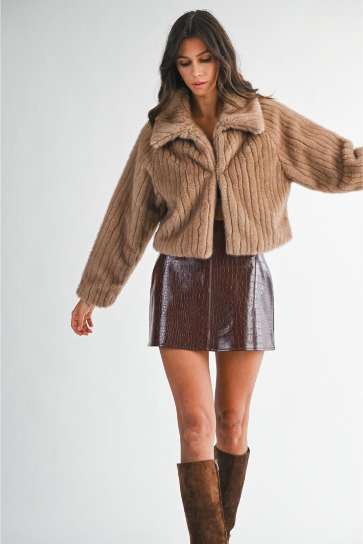 Ashton Faux Fur Crop Jacket