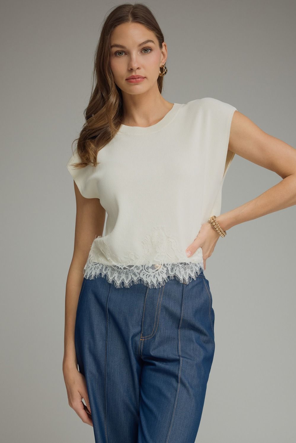 Victoria Lace Trim Top