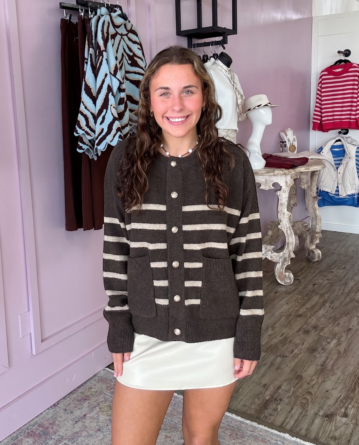 Randi Striped Cardigan