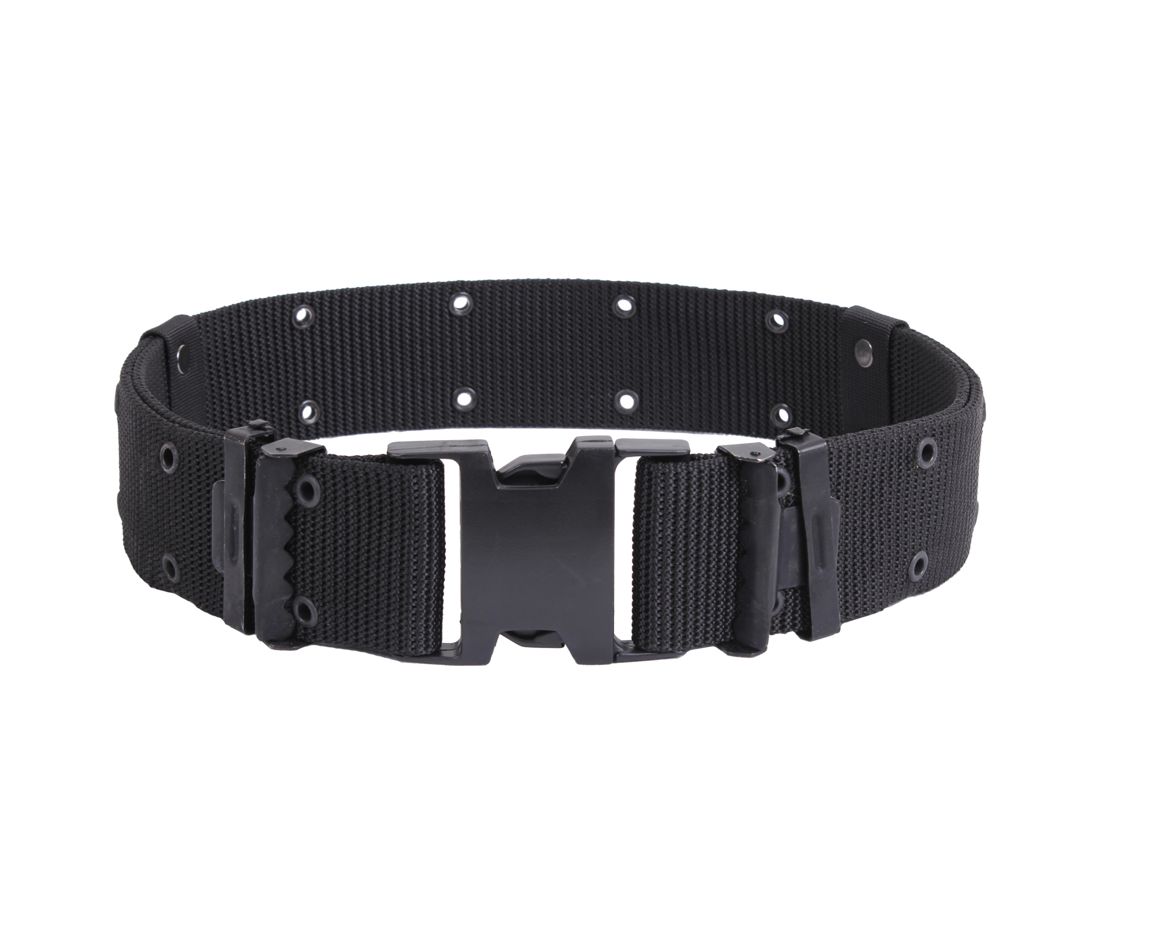 MARINE CORPS STYLE QUICK RELEASE PISTOL BELT, COLOR: BLACK, Size: MEDIUM