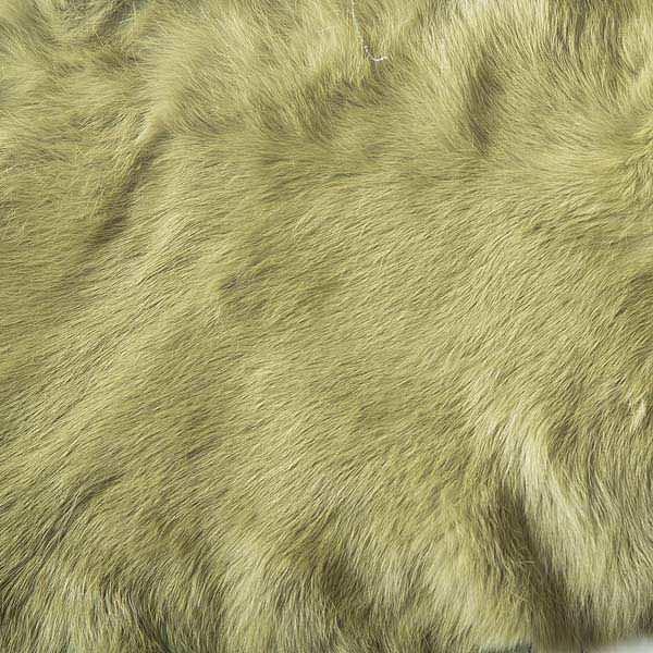 RABBIT FUR COLORED, COLOR: SAGE