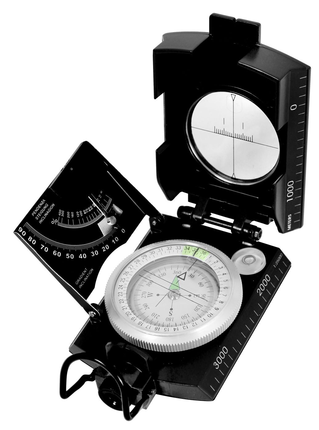 DELUXE MARCHING COMPASS, COLOR: BLACK