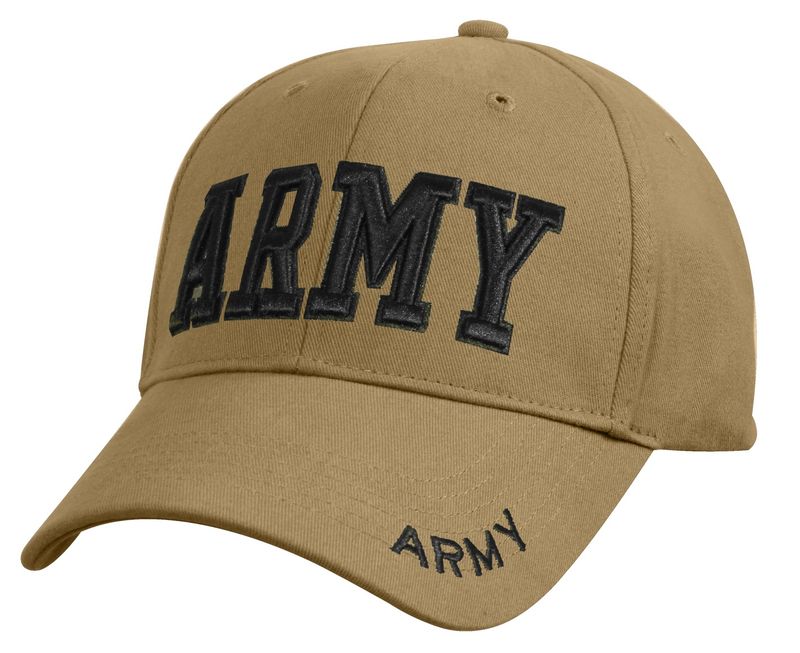 DELUXE ARMY EMBROIDERED LOW PROFILE INSIGNIA CAP