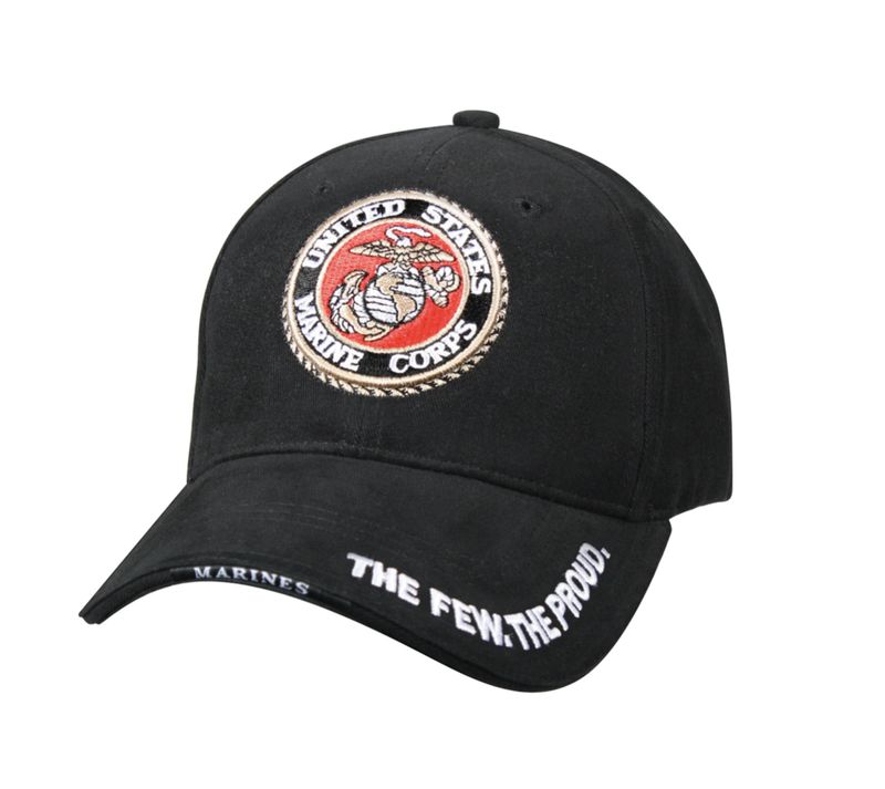 DELUXE LOW PROFILE CAP WITH USMC EAGLE, GLOBE & ANCHOR LOGO