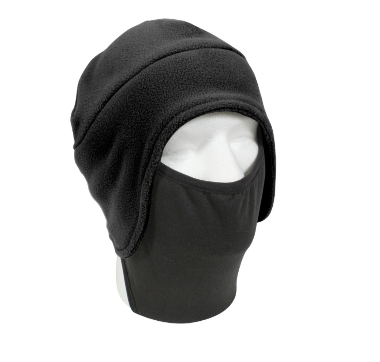 CONVERTIBLE FLEECE CAP WITH POLY FACEMASK