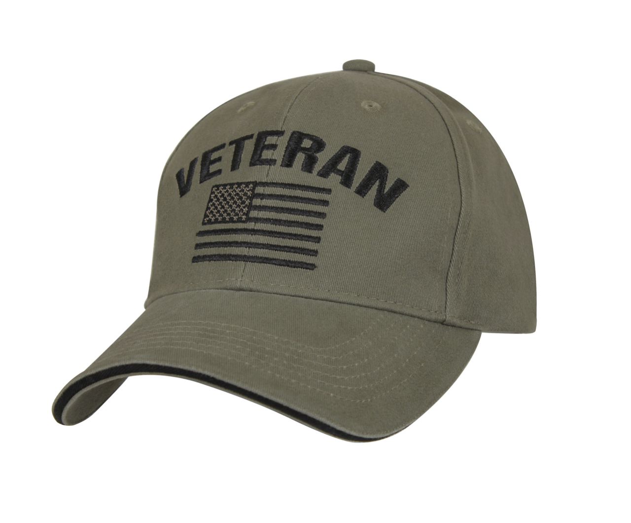 VINTAGE VETERAN LOW PROFILE CAP, COLOR: OLIVE DRAB