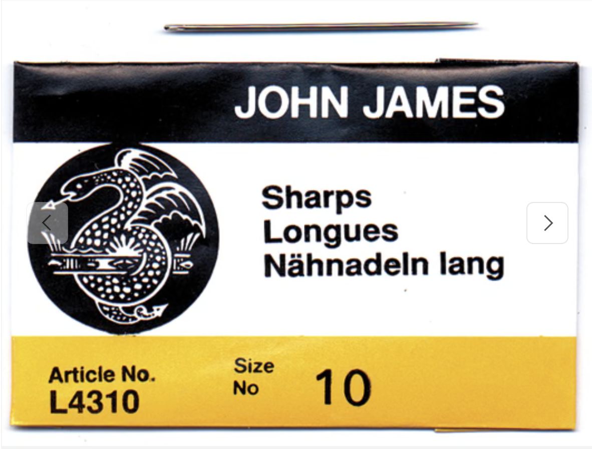 BEADING NEEDLES, NEEDLE TYPE: SHAPRS BEADING NEEDLES, Size: 10