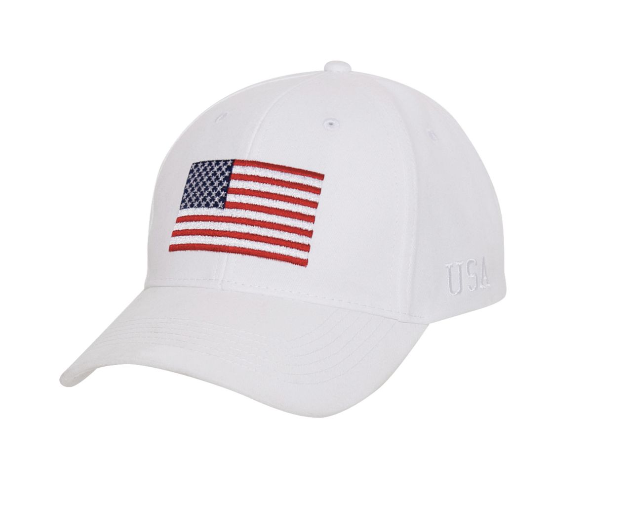 US FLAG LOW PROFILE CAP, COLOR: WHITE