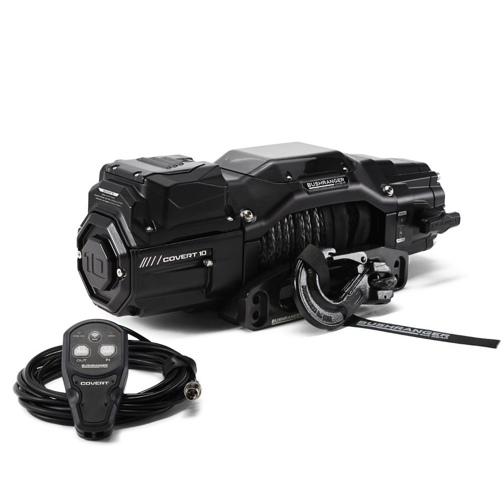 Bushranger Covert Winch 12V 10,000Lb Syn Rope