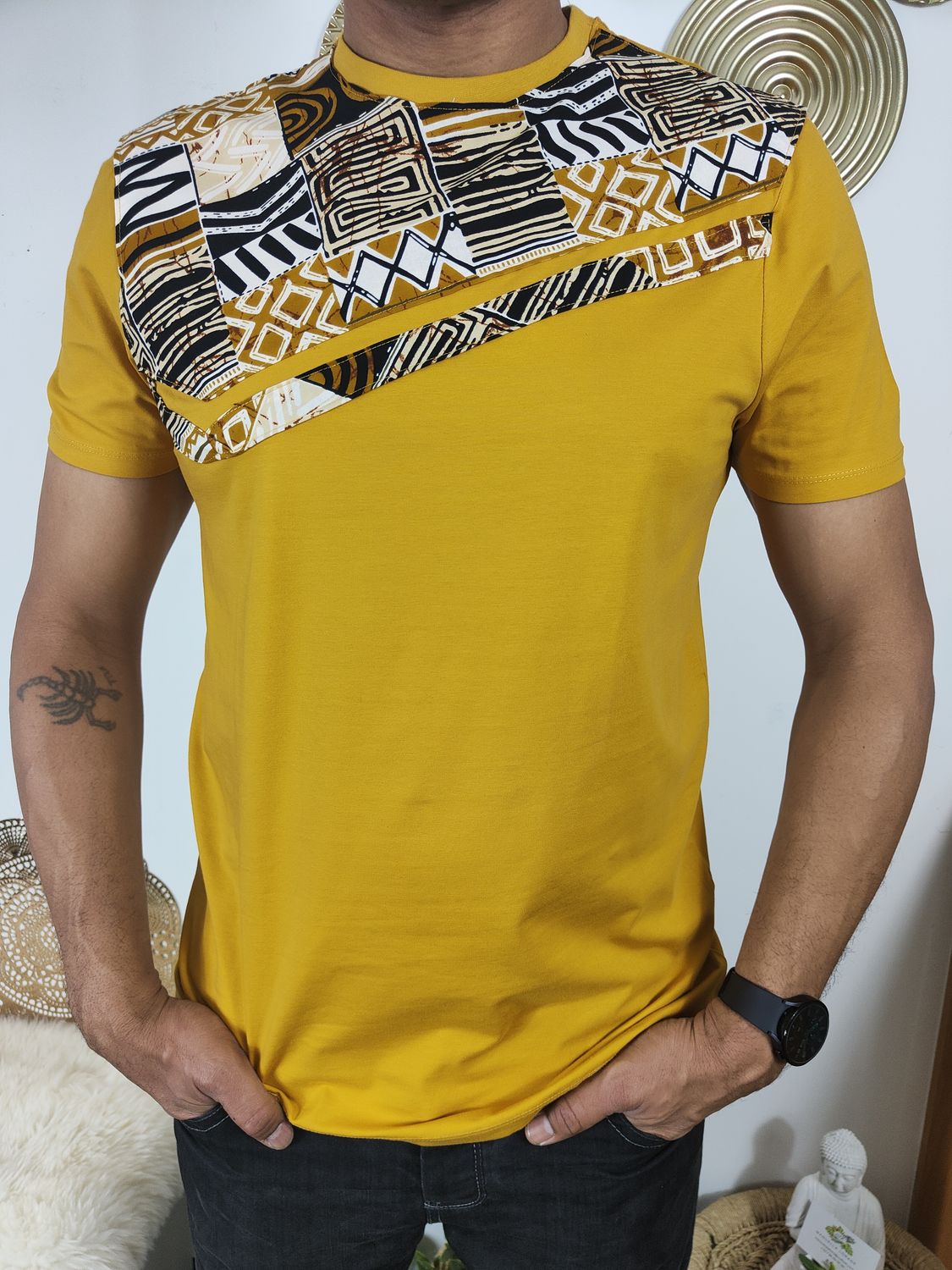 Haut T-shirt Jaune Wax