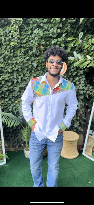 Chemise Blanche Madras