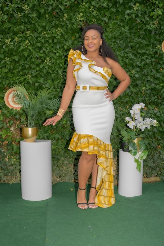 Robe Maxi Asymétrique Blanche Wax