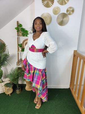 Robe broderie anglaise Madras