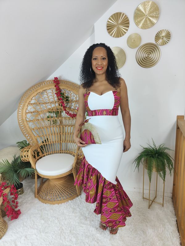 Robe bandage bustier Asymétrique Wax
