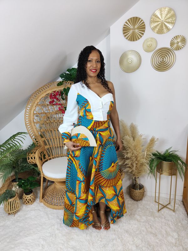 Ensemble Jupe trapèze Wax et top Bustier