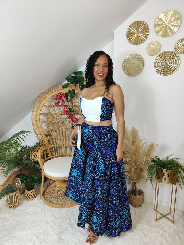 Ensemble Jupe trapèze Wax et top Bustier